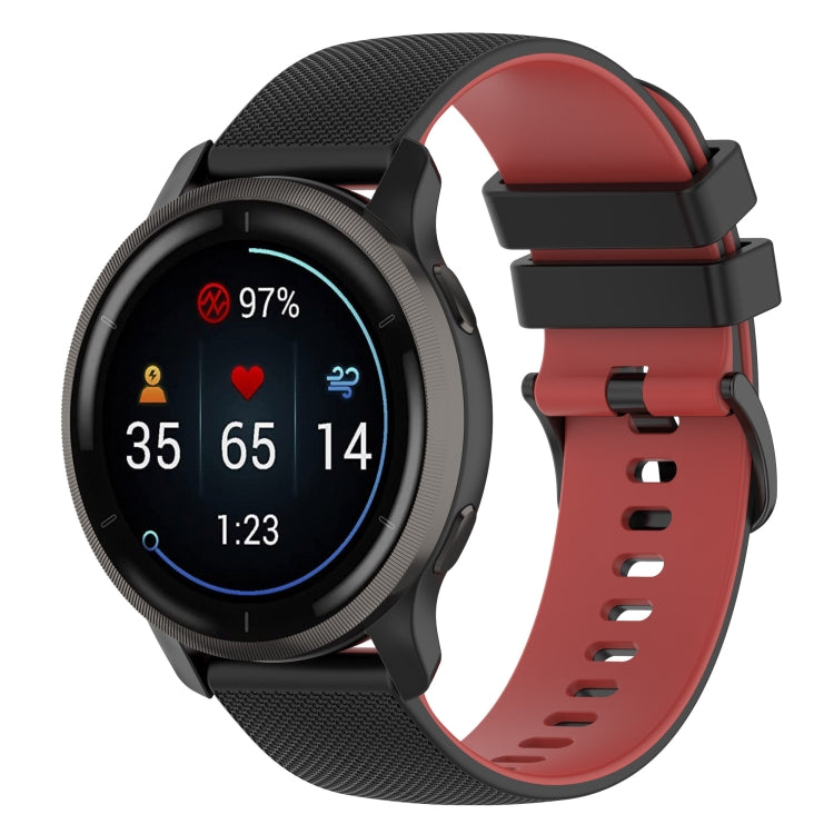 Cinturino in silicone bicolore con trama scozzese piccola, For Suunto 5 Peak