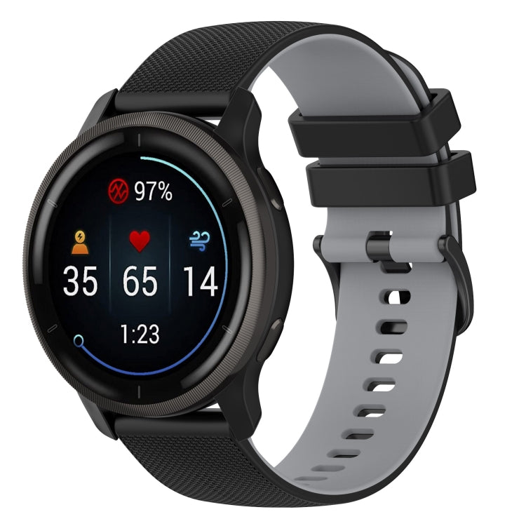Cinturino in silicone bicolore con trama scozzese piccola, For Suunto 5 Peak