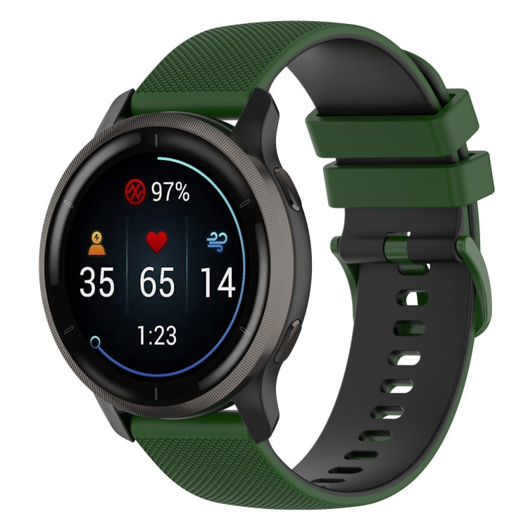 Cinturino in silicone bicolore con trama scozzese piccola, For Suunto 5 Peak