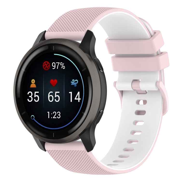 Cinturino in silicone bicolore con trama scozzese piccola, For Suunto 5 Peak
