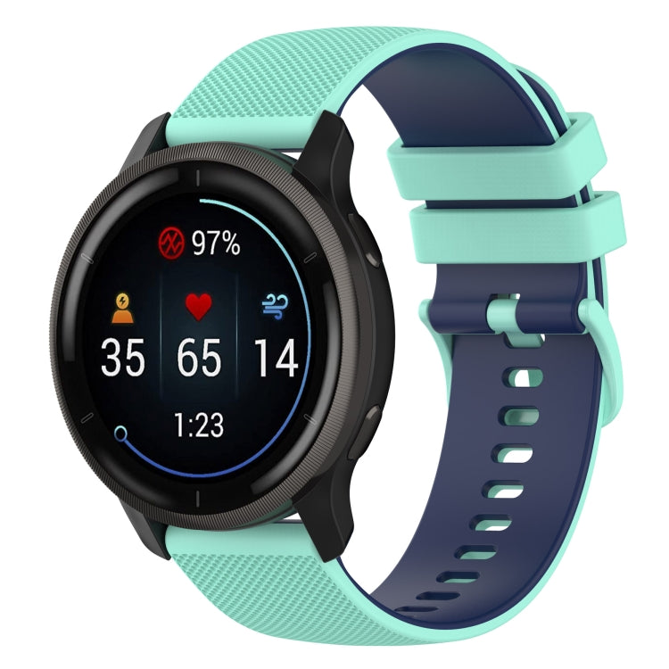 Cinturino in silicone bicolore con trama scozzese piccola, For Suunto 5 Peak