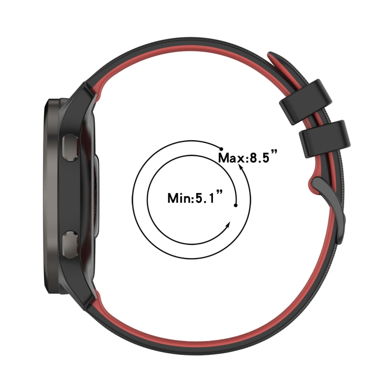 Cinturino in silicone bicolore con trama scozzese piccola, For Suunto 5 Peak