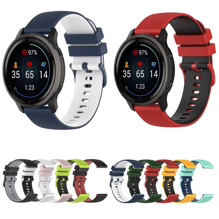 Cinturino in silicone bicolore con trama scozzese piccola, For Suunto 5 Peak