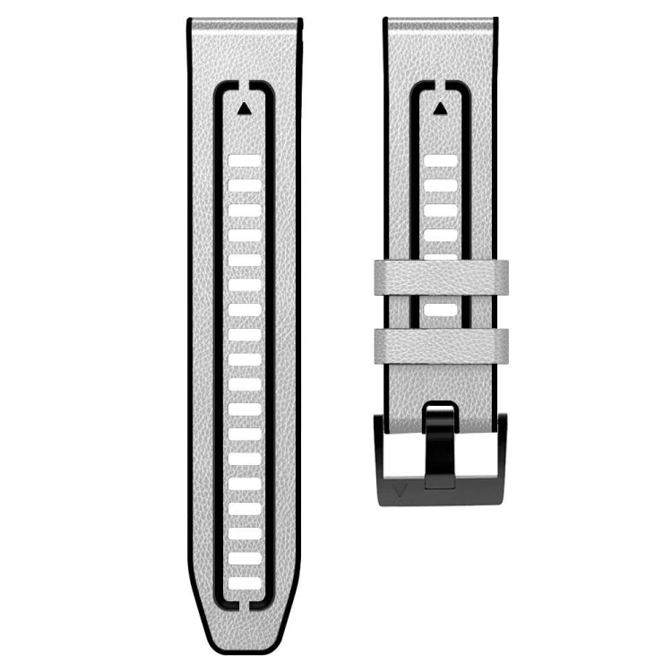 Cinturino in pelle di silicone a sgancio rapido, For Garmin Fenix 7