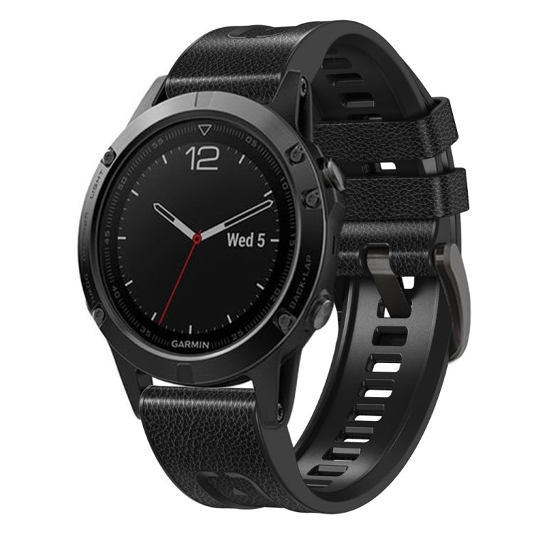 Cinturino in pelle di silicone a sgancio rapido, For Garmin Fenix 7