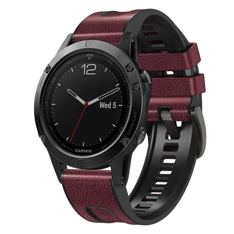 Cinturino in pelle di silicone a sgancio rapido, For Garmin Fenix 7
