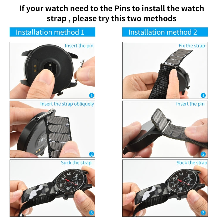 Cinturino in nylon con chiusura a strappo per Garmin Fenix 7