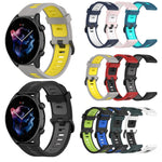 Cinturino con fibbia in acciaio inossidabile in silicone bicolore a strisce da 22 mm, For Amazfit GTR 4 / GTS 4 / GTR 3