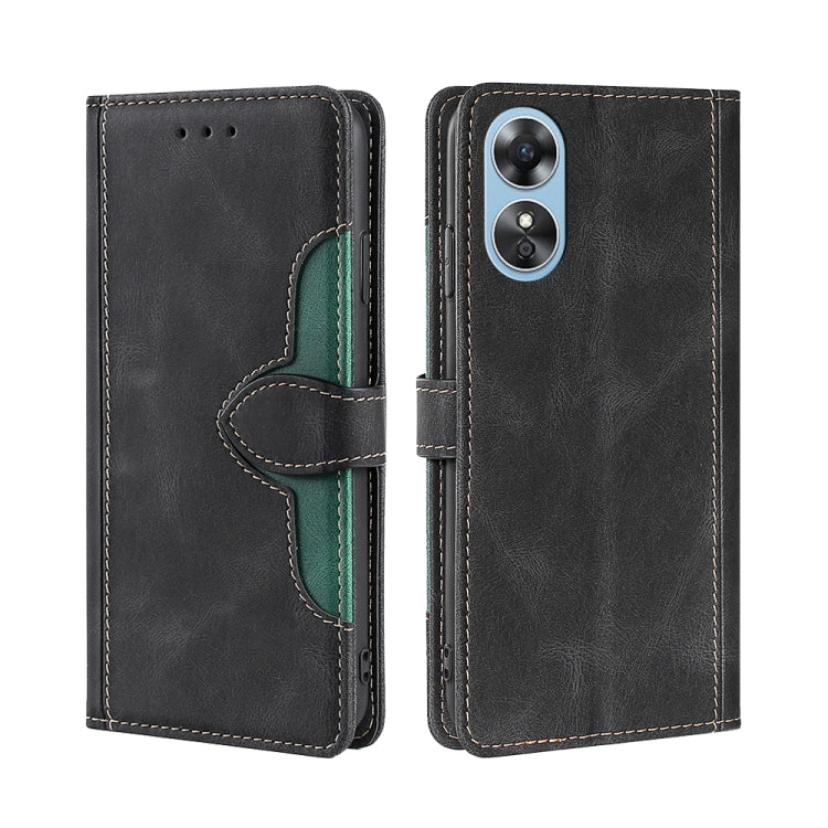 Custodia per telefono in pelle con fibbia magnetica Skin Feel, For Motorola Moto E32 India/E22s 4G Global, For OPPO A17, For OPPO K10x 5G, For Realme C33 4G, For vivo V25 5G/V25e 5G, For vivo Y16 4G/Y02s 4G