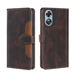 Custodia per telefono in pelle con fibbia magnetica Skin Feel, For Motorola Moto E32 India/E22s 4G Global, For OPPO A17, For OPPO K10x 5G, For Realme C33 4G, For vivo V25 5G/V25e 5G, For vivo Y16 4G/Y02s 4G