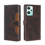 Custodia per telefono in pelle con fibbia magnetica Skin Feel, For Motorola Moto E32 India/E22s 4G Global, For OPPO A17, For OPPO K10x 5G, For Realme C33 4G, For vivo V25 5G/V25e 5G, For vivo Y16 4G/Y02s 4G