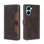 Custodia per telefono in pelle con fibbia magnetica Skin Feel, For Motorola Moto E32 India/E22s 4G Global, For OPPO A17, For OPPO K10x 5G, For Realme C33 4G, For vivo V25 5G/V25e 5G, For vivo Y16 4G/Y02s 4G