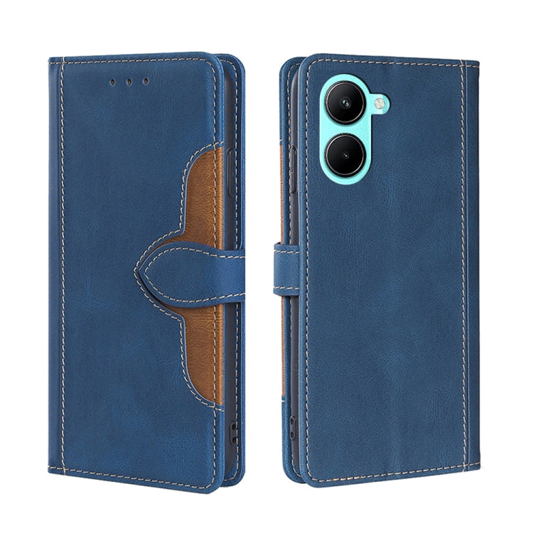Custodia per telefono in pelle con fibbia magnetica Skin Feel, For Motorola Moto E32 India/E22s 4G Global, For OPPO A17, For OPPO K10x 5G, For Realme C33 4G, For vivo V25 5G/V25e 5G, For vivo Y16 4G/Y02s 4G