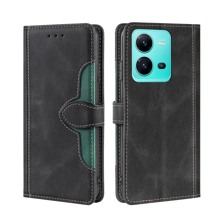 Custodia per telefono in pelle con fibbia magnetica Skin Feel, For Motorola Moto E32 India/E22s 4G Global, For OPPO A17, For OPPO K10x 5G, For Realme C33 4G, For vivo V25 5G/V25e 5G, For vivo Y16 4G/Y02s 4G