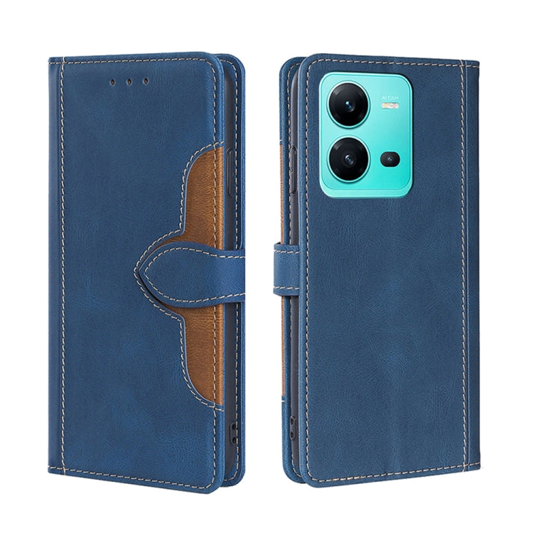Custodia per telefono in pelle con fibbia magnetica Skin Feel, For Motorola Moto E32 India/E22s 4G Global, For OPPO A17, For OPPO K10x 5G, For Realme C33 4G, For vivo V25 5G/V25e 5G, For vivo Y16 4G/Y02s 4G