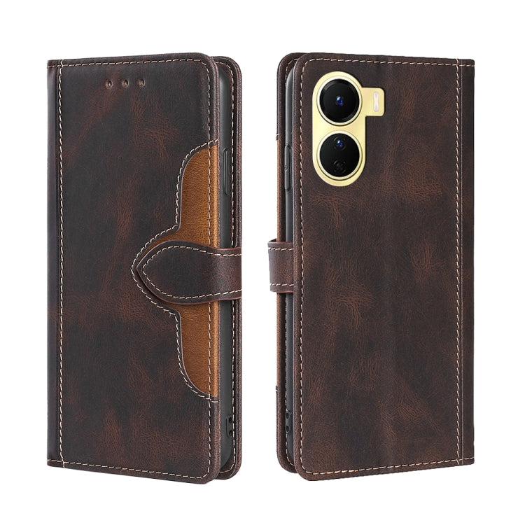 Custodia per telefono in pelle con fibbia magnetica Skin Feel, For Motorola Moto E32 India/E22s 4G Global, For OPPO A17, For OPPO K10x 5G, For Realme C33 4G, For vivo V25 5G/V25e 5G, For vivo Y16 4G/Y02s 4G