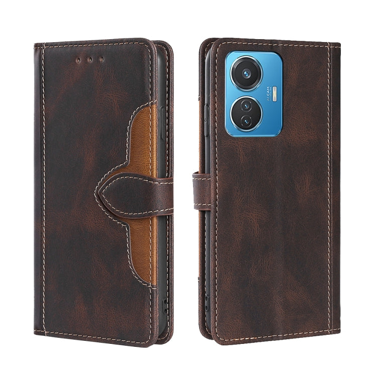 Custodia per telefono in pelle con fibbia magnetica Skin Feel, For vivo Y55 4G, For Samsung Galaxy A04s, For Sharp Aquos sense7 plus, For Xiaomi Civi 2 5G, For Xiaomi Poco M5 4G