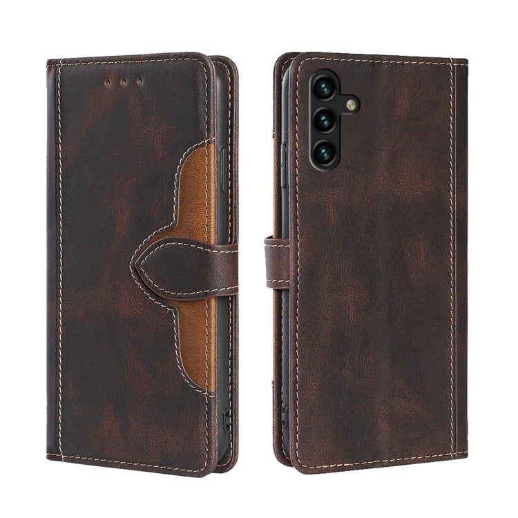Custodia per telefono in pelle con fibbia magnetica Skin Feel, For vivo Y55 4G, For Samsung Galaxy A04s, For Sharp Aquos sense7 plus, For Xiaomi Civi 2 5G, For Xiaomi Poco M5 4G