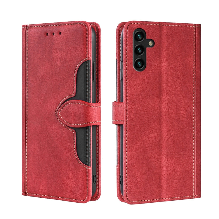 Custodia per telefono in pelle con fibbia magnetica Skin Feel, For vivo Y55 4G, For Samsung Galaxy A04s, For Sharp Aquos sense7 plus, For Xiaomi Civi 2 5G, For Xiaomi Poco M5 4G