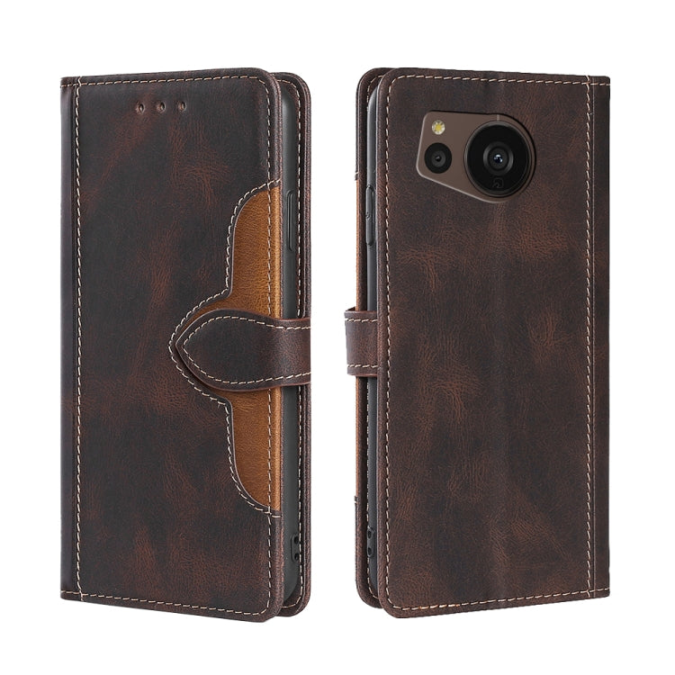 Custodia per telefono in pelle con fibbia magnetica Skin Feel, For vivo Y55 4G, For Samsung Galaxy A04s, For Sharp Aquos sense7 plus, For Xiaomi Civi 2 5G, For Xiaomi Poco M5 4G