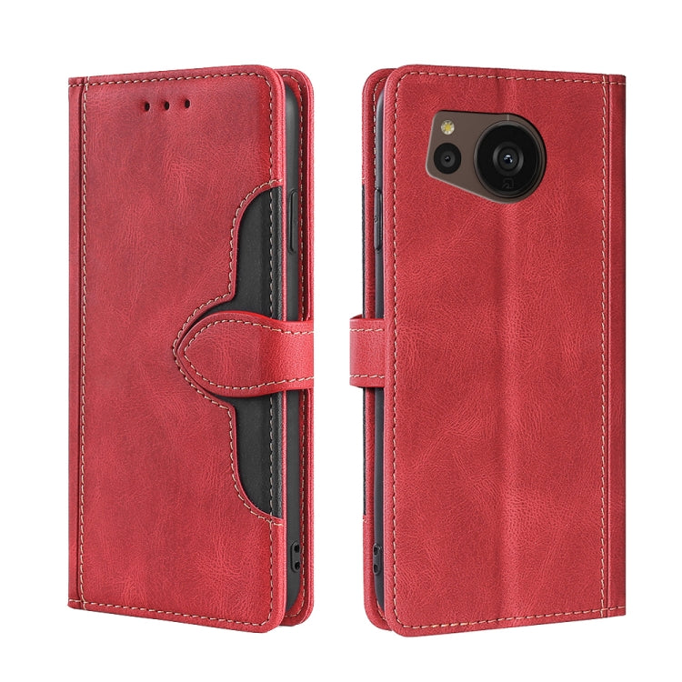 Custodia per telefono in pelle con fibbia magnetica Skin Feel, For vivo Y55 4G, For Samsung Galaxy A04s, For Sharp Aquos sense7 plus, For Xiaomi Civi 2 5G, For Xiaomi Poco M5 4G