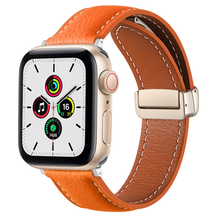 Cinturino per orologio in vera pelle con fibbia pieghevole, For Apple Watch Ultra 49mm / Series 8&7 45mm / SE 2&6&SE&5&4 44mm / 3&2&1 42mm, For Apple Watch Series 8&7 41mm / SE 2&6&SE&5&4 40mm / 3&2&1 38mm