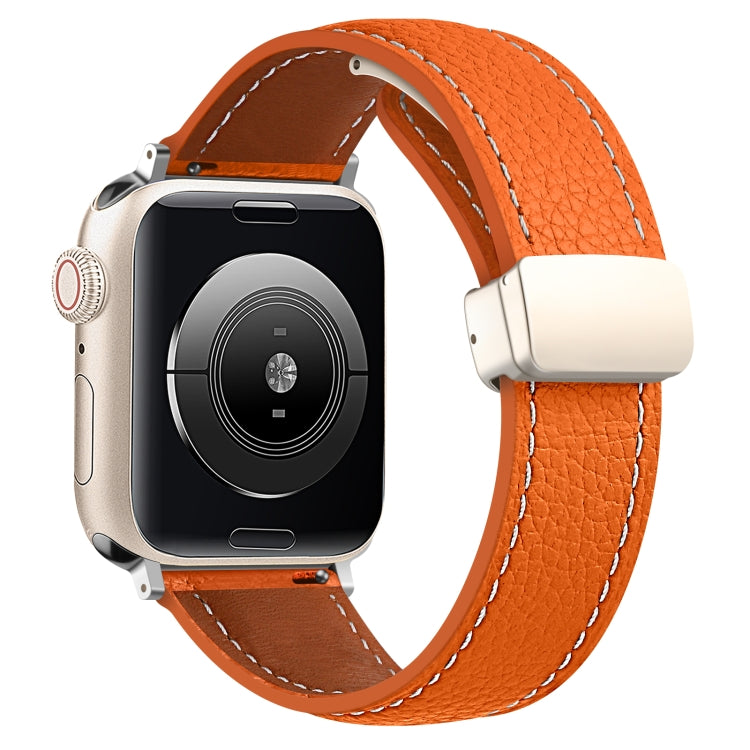 Cinturino per orologio in vera pelle con fibbia pieghevole, For Apple Watch Ultra 49mm / Series 8&7 45mm / SE 2&6&SE&5&4 44mm / 3&2&1 42mm, For Apple Watch Series 8&7 41mm / SE 2&6&SE&5&4 40mm / 3&2&1 38mm