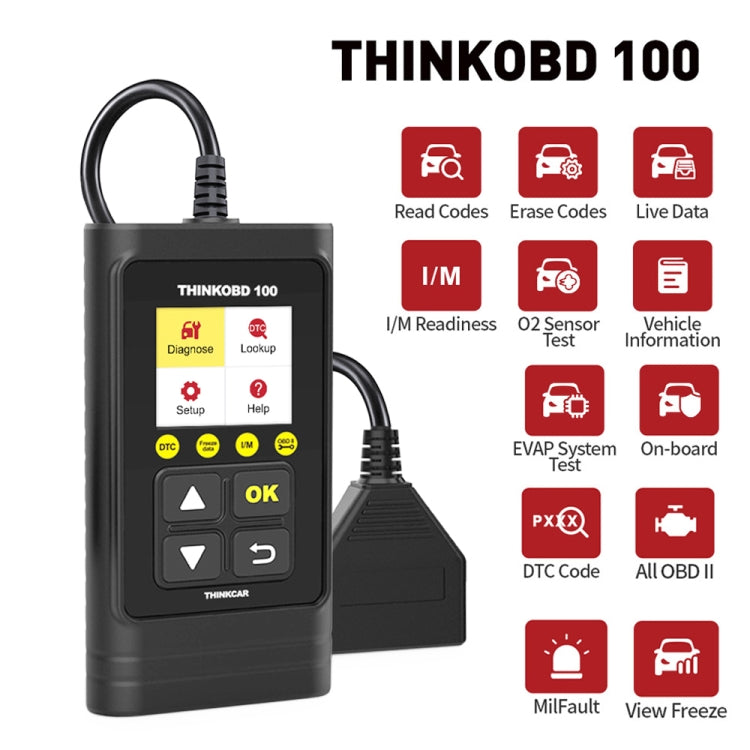 THINKCAR THINKOBD 100 OBD2 Strumento diagnostico OBDII per scanner per auto, THINKOBD