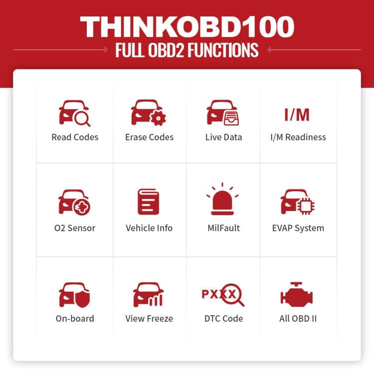 THINKCAR THINKOBD 100 OBD2 Strumento diagnostico OBDII per scanner per auto, THINKOBD