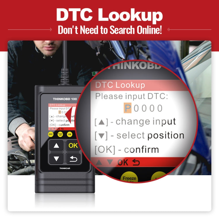 THINKCAR THINKOBD 100 OBD2 Strumento diagnostico OBDII per scanner per auto, THINKOBD