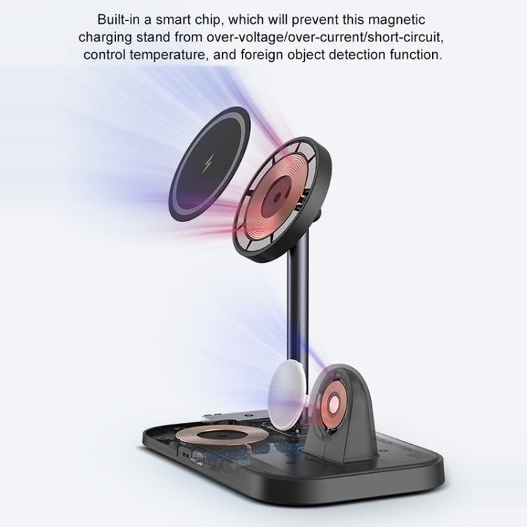 WA22 3 in 1 Supporto per telefono con caricabatterie wireless magnetico, WA22