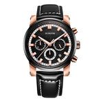 Ochstin 5111B Orologio al quarzo con cinturino in pelle impermeabile multifunzionale da lavoro