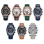 Ochstin 5111B Orologio al quarzo con cinturino in pelle impermeabile multifunzionale da lavoro