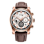 Ochstin 5111B Orologio al quarzo con cinturino in pelle impermeabile multifunzionale da lavoro