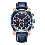 Ochstin 5111B Orologio al quarzo con cinturino in pelle impermeabile multifunzionale da lavoro