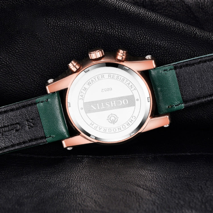 Ochstin 5111B Orologio al quarzo con cinturino in pelle impermeabile multifunzionale da lavoro