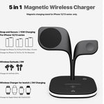 YM-UD22 Caricabatterie wireless magnetico 5 in 1 da 15 W con funzione di supporto