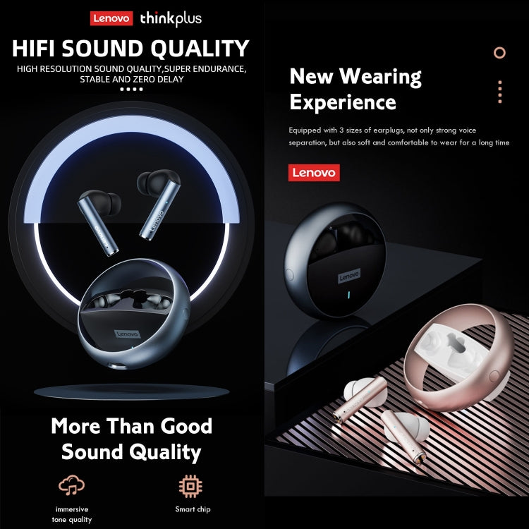 Lenovo LP60 TWS Wireless Bluetooth 5.3 Auricolare con riduzione del rumore