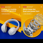 Cuffie Lenovo TH10 Wireless Bluetooth Gaming Bass Musica Sport con cancellazione del rumore, TH10 White, TH10 Black