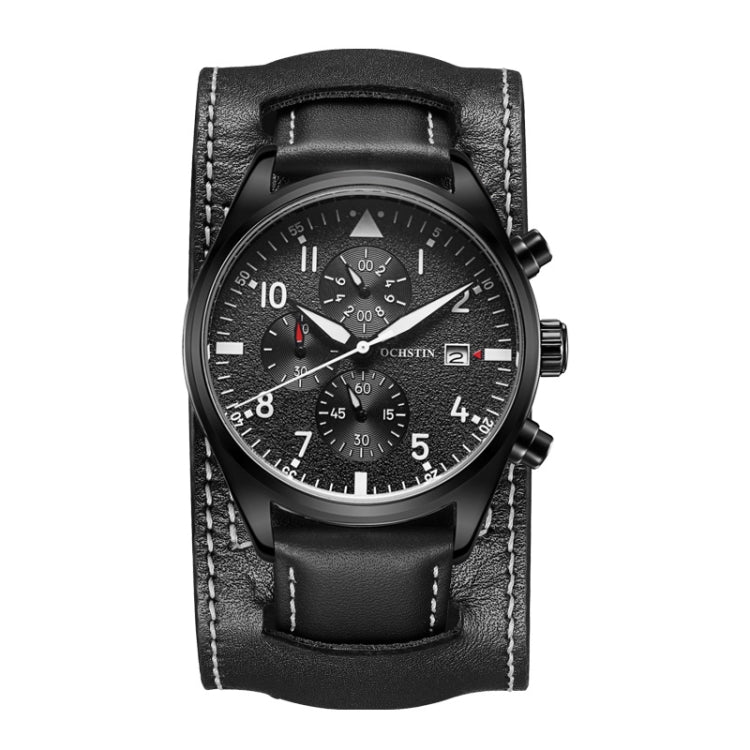 Ochstin 7227 Orologio al quarzo impermeabile da polso da polso in pelle da lavoro multifunzionale