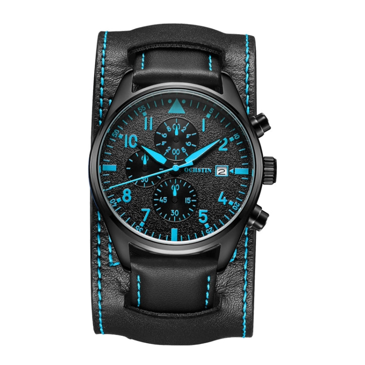 Ochstin 7227 Orologio al quarzo impermeabile da polso da polso in pelle da lavoro multifunzionale