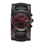 Ochstin 7227 Orologio al quarzo impermeabile da polso da polso in pelle da lavoro multifunzionale