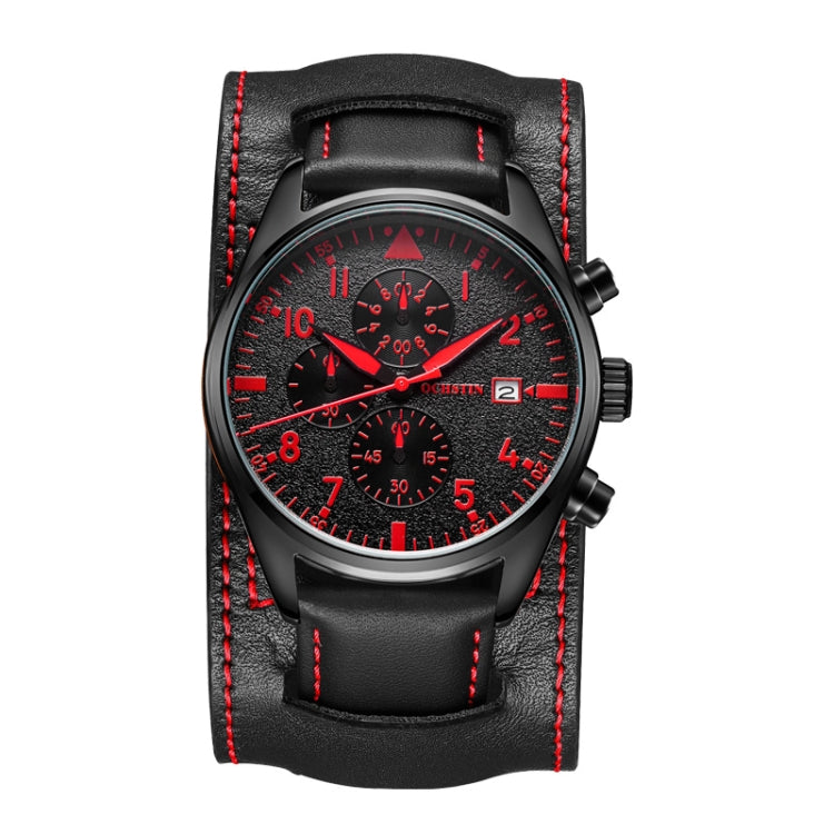 Ochstin 7227 Orologio al quarzo impermeabile da polso da polso in pelle da lavoro multifunzionale