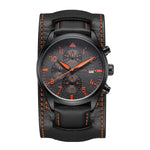 Ochstin 7227 Orologio al quarzo impermeabile da polso da polso in pelle da lavoro multifunzionale