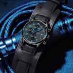 Ochstin 7227 Orologio al quarzo impermeabile da polso da polso in pelle da lavoro multifunzionale