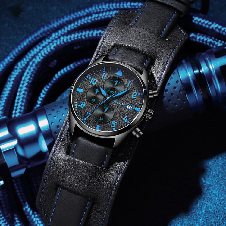 Ochstin 7227 Orologio al quarzo impermeabile da polso da polso in pelle da lavoro multifunzionale