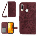 Skin Feel Custodia per cellulare in pelle con motivo a fiori di sole con cordino, For ZTE Libero 5G, For ZTE Libero 5G II A103ZT Japan Edition