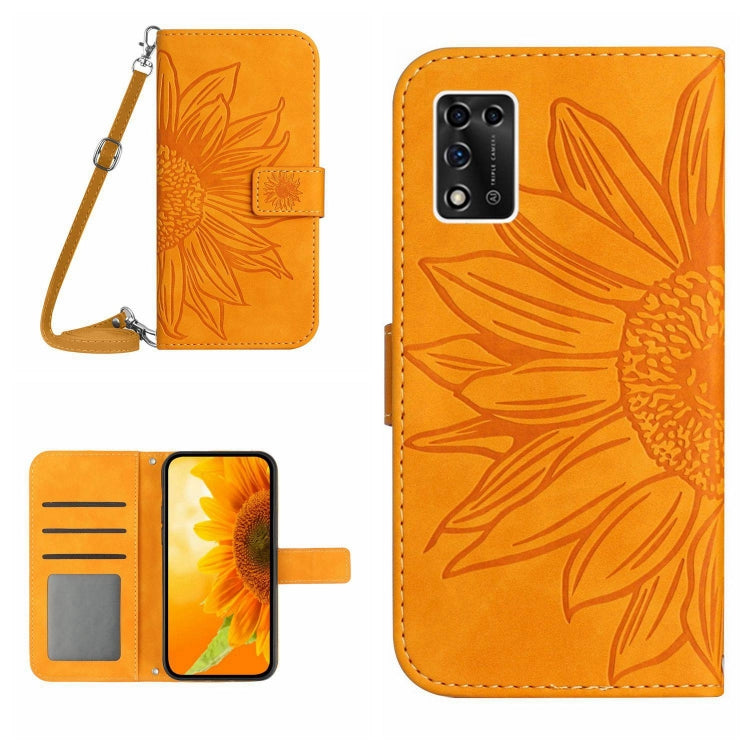 Skin Feel Custodia per cellulare in pelle con motivo a fiori di sole con cordino, For ZTE Libero 5G, For ZTE Libero 5G II A103ZT Japan Edition
