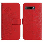 Skin Feel Custodia per cellulare in pelle con motivo a fiori di sole con cordino, For Asus ROG Phone 3 ZS661KS, For Asus ROG Phone 5 ZS673KS