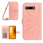 Skin Feel Custodia per cellulare in pelle con motivo a fiori di sole con cordino, For Asus ROG Phone 3 ZS661KS, For Asus ROG Phone 5 ZS673KS